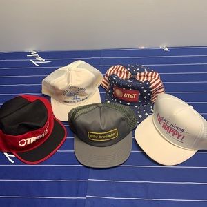 Lot of Five Vintage Hats 80’s 90’s